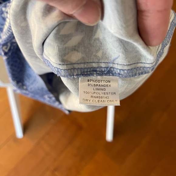 Maggy London London Times Blue White Work Dress 12 - Picture 6 of 6